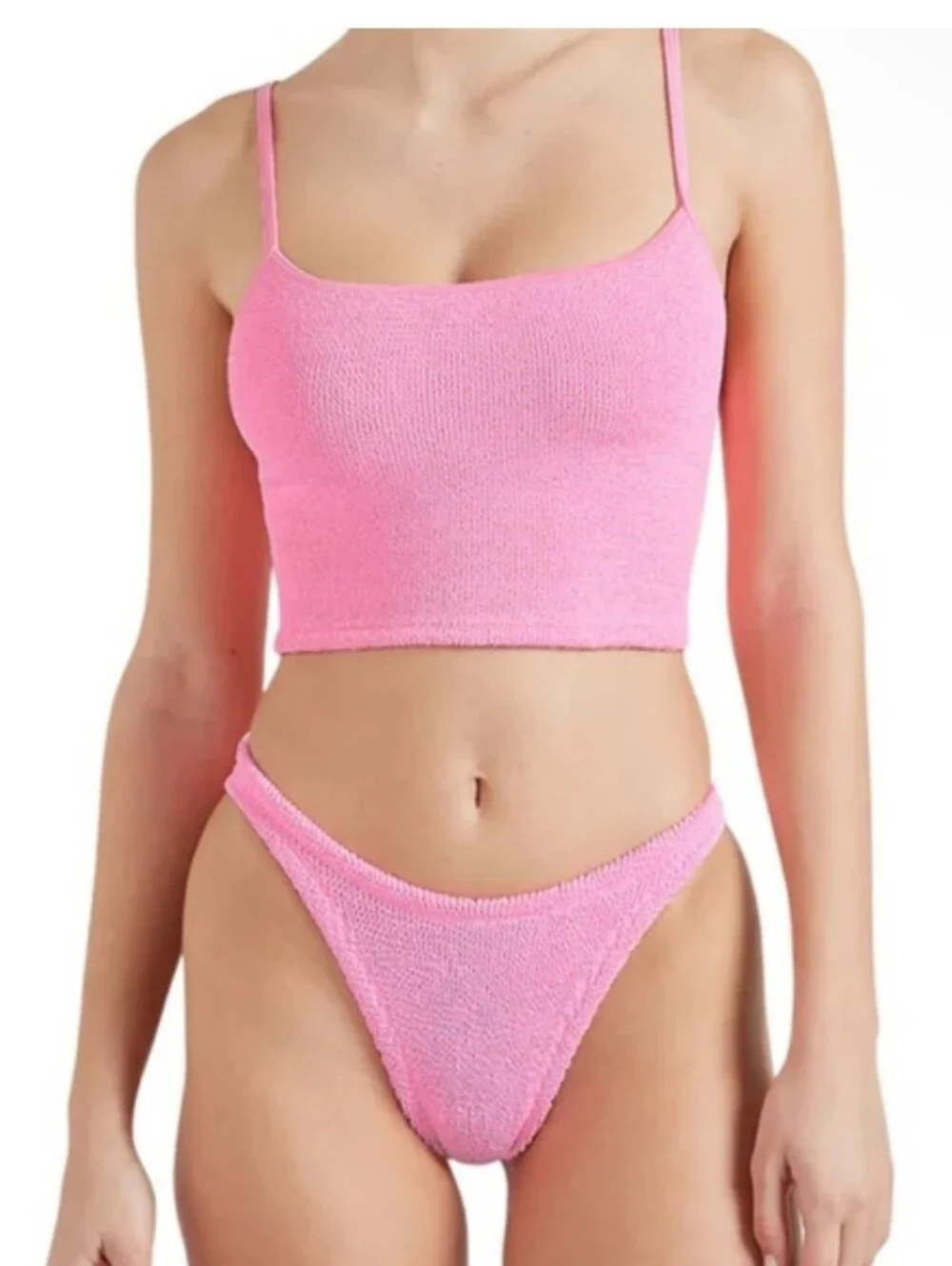 Hunza G Cute Bikini Set In Bubblegum /One Size / New Without Tags